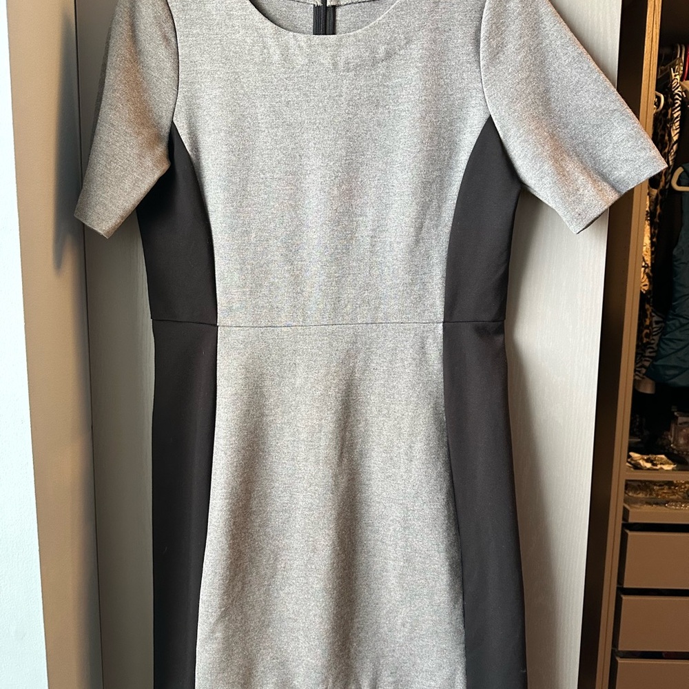 Elegant Two-Tone Gray Dress